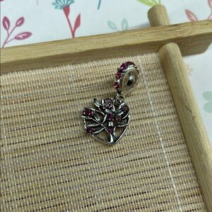 Silver and Pink Tree of Life Charm Fits Pandora
